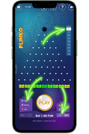 Select Game Settings plinko